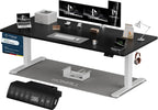 Homall Elektrischer Schreibtisch höhenverstellbar mit USB & Kabelmanagement – Standing Desk mit Memory-Funktion Weiß
