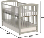 Love For Sleep Babybett 120x60 mit Matratze & Schublade, Höhenverstellbares Kinderbett aus Kiefernholz