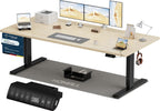 Homall Elektrischer Schreibtisch höhenverstellbar mit USB & Kabelmanagement – Standing Desk mit Memory-Funktion Weiß