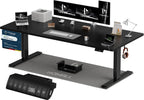 Homall Elektrischer Schreibtisch höhenverstellbar mit USB & Kabelmanagement – Standing Desk mit Memory-Funktion Weiß