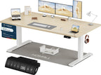 Homall Elektrischer Schreibtisch höhenverstellbar mit USB & Kabelmanagement – Standing Desk mit Memory-Funktion Weiß