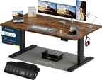 Homall Elektrischer Schreibtisch höhenverstellbar mit USB & Kabelmanagement – Standing Desk mit Memory-Funktion Weiß