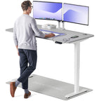 Desktronic HomePro Höhenverstellbarer Schreibtisch Elektrisch – Ergonomischer Steh Sitz Schreibtisch mit Dual Motor, Touchscreen, USB-A & USB-C