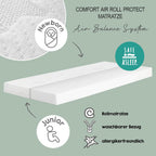 roba Babybett Set 70x140 mit Matratze, Bettwäsche & Himmel, Umbaubar zum Juniorbett