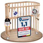 babybay Original Beistellbett aus massivem Buchenholz mit Matratze – Höhenverstellbares mitwachsendes Babybett