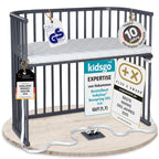 babybay Original Beistellbett aus massivem Buchenholz mit Matratze – Höhenverstellbares mitwachsendes Babybett