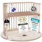 babybay Original Beistellbett aus massivem Buchenholz mit Matratze – Höhenverstellbares mitwachsendes Babybett