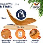 Casaria 2er Sonnenliege Akazienholz Klappbar Wetterfest FSC® Gartenliege Relaxliege bis 160kg Braun 195x60 cm