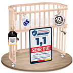 babybay Original Beistellbett aus massivem Buchenholz mit Matratze – Höhenverstellbares mitwachsendes Babybett