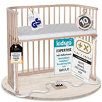 babybay Original Beistellbett aus massivem Buchenholz mit Matratze – Höhenverstellbares mitwachsendes Babybett