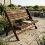 Klappbare Gartenbank für 2 Personen – Massivholz – Rustikales Design – 122 cm