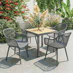 Elegante Gartenstühle im Modernen Design – 4er-Set – Grau