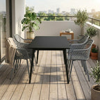 Elegante Gartenstühle im Modernen Design – 4er-Set – Grau
