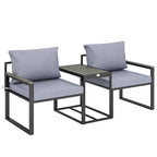 Modulares 3-teiliges Bistro-Set für Balkon und Terrasse – Flexibles Design – 163 cm