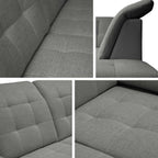 Mirjan24 Ferulk Ecksofa mit Schlaffunktion und Bettkasten – L-Form Schlafsofa 4-Sitzer Wohnzimmer Couch Modern