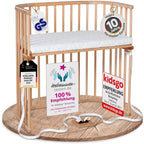 babybay Original Beistellbett aus massivem Buchenholz mit Matratze – Höhenverstellbares mitwachsendes Babybett
