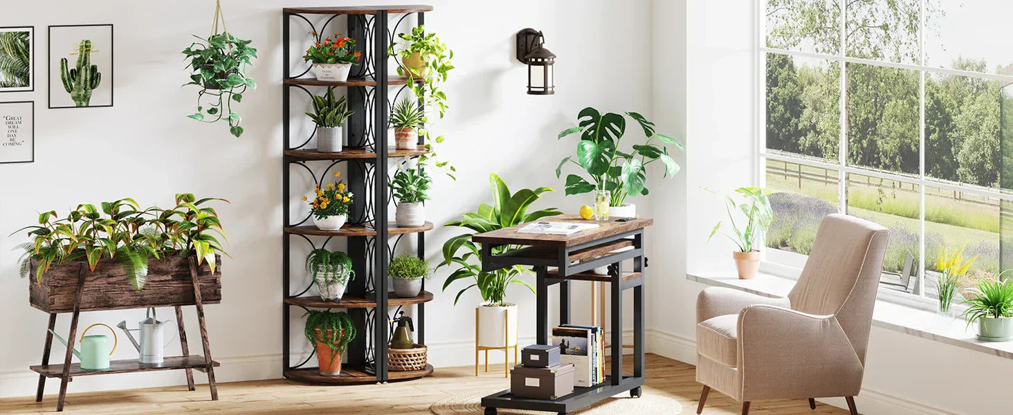 Rustik Schönes Eckregal – Industrielles Design – 170 cm Höhe